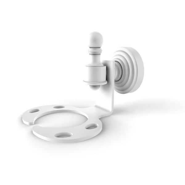 Allied Brass Retro Wave Collection Tumbler and Toothbrush Holder in Matte White