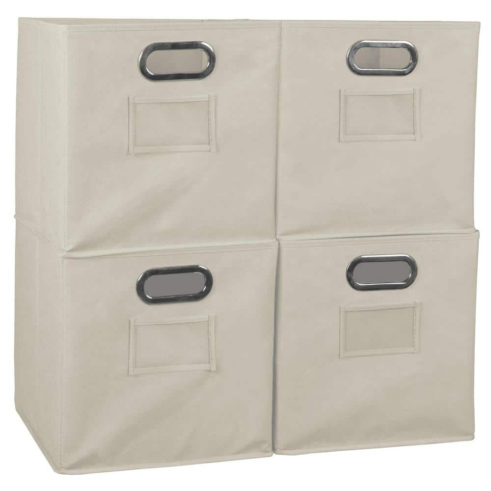 Stenciled Canvas Organizational Bins