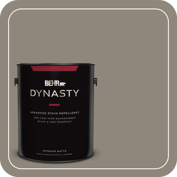 BEHR DYNASTY 1 gal. #T16-08 Fifth Olive-Nue Matte Interior Stain-Blocking Paint & Primer
