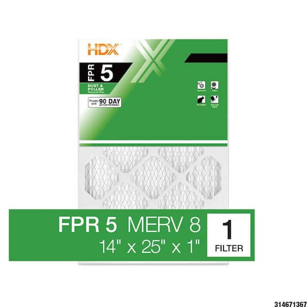 14 in. x 25 in. x 1 in. Standard Pleated Air Filter FPR 5, MERV 8