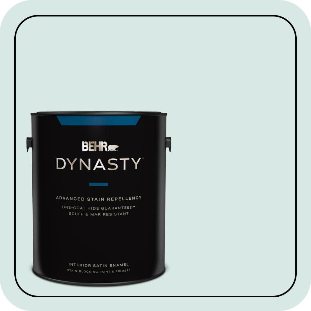 1 gal. #500E-2 Aqua Breeze Satin Enamel Interior Stain-Blocking Paint and Primer price history on PriceWatchPro