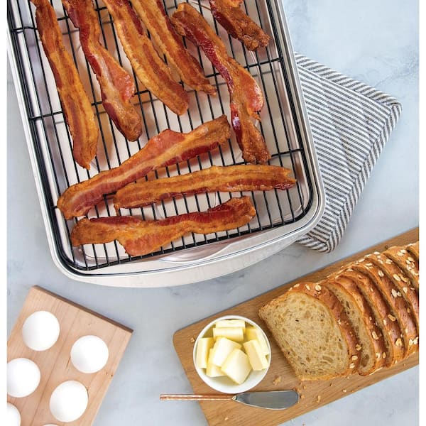 Air Fryer Bacon Cooker Tray Silicone Bacon Rack Tray Grease Catcher  Non-Stick Perfect For Oven Microwave Cooking Bacon Sausage