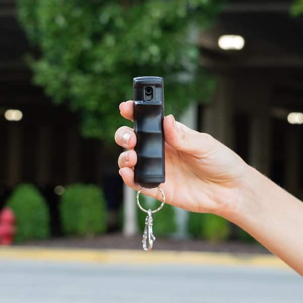 Guard Dog Security Laser Assist Pepper Spray on Keychain, AccuFire, Black  PS-GDAFOC181BK - The Home Depot