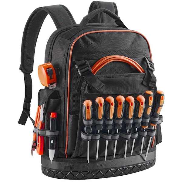 Tool Backpack 64 Pockets Tear-resistant Jobsite Backpack for Electrician