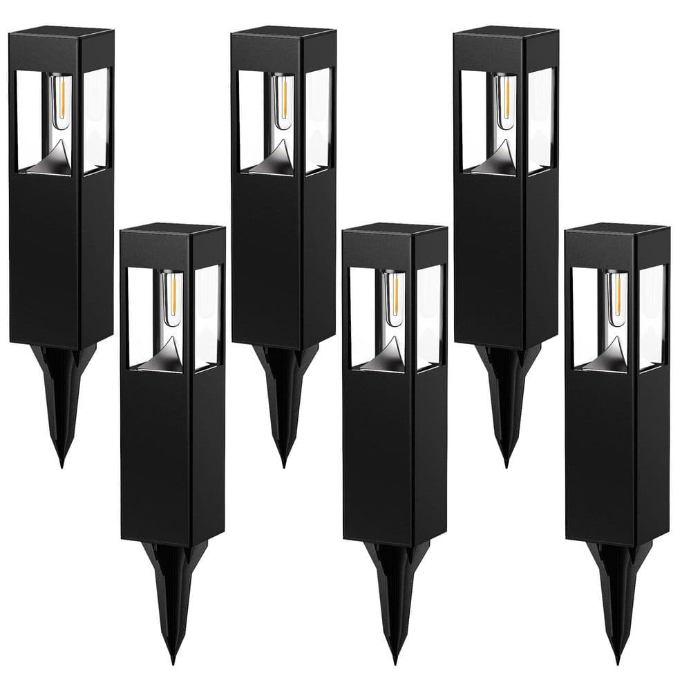Low Voltage Black Solar Integrated LED Weather Resistant Path Light 6-Pack price history on PriceWatchPro