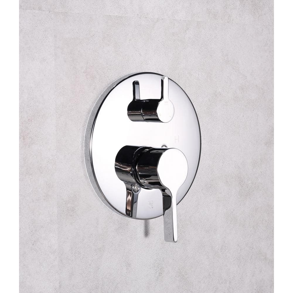 Chrome Multi-Head Rain Shower System with Handheld