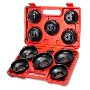 10-Piece Oil Change Filter Cap Wrench Cup Socket Tool Set