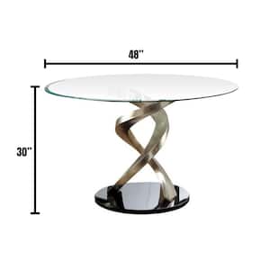 Roxo Silver Round Dining Table