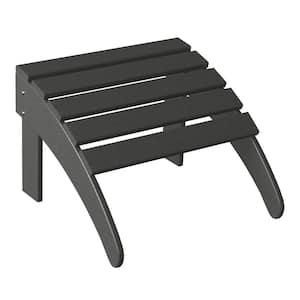 District Gray Plastic Outdoor Adirondack Chair  Ottoman