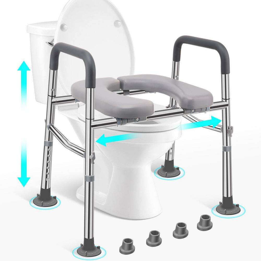 500 lb. Stainless Steel Raised Toilet Seat with Handles, Adjustable 21.5-25 in. Width/25.5-30.5 in. Height price history on PriceWatchPro
