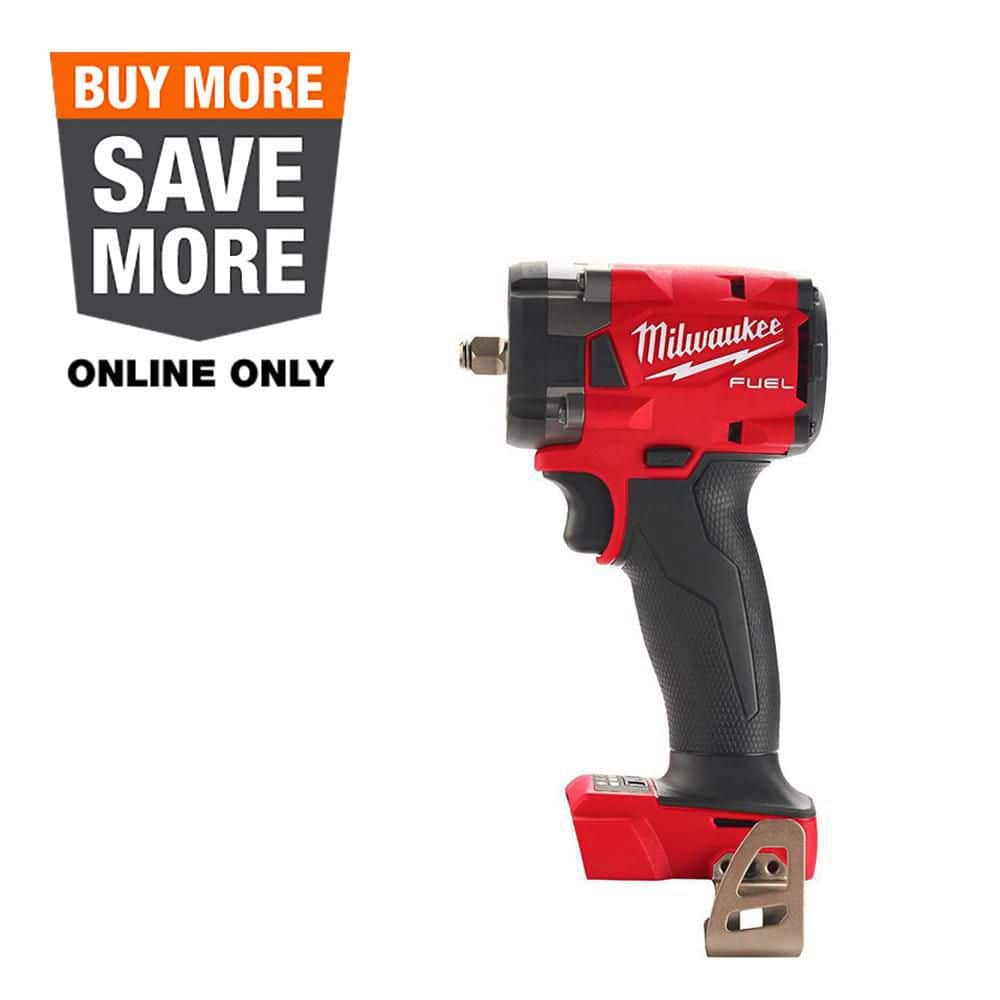 Milwaukee M18 FUEL GEN-3 18V Lithium-Ion Brushless Cordless 3/8 in. Compact Impact Wrench with Friction Ring (Tool-Only) 2854-20