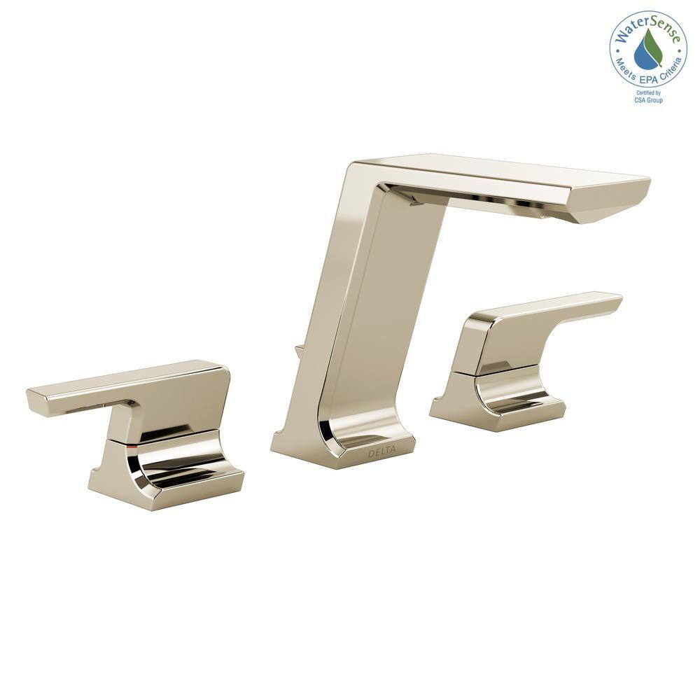 Lumicoat Polished Nickel Widespread Bathroom Faucet