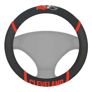 NFL - Cleveland Browns Embroidered Steering Wheel Cover in Black - 15in. Diameter