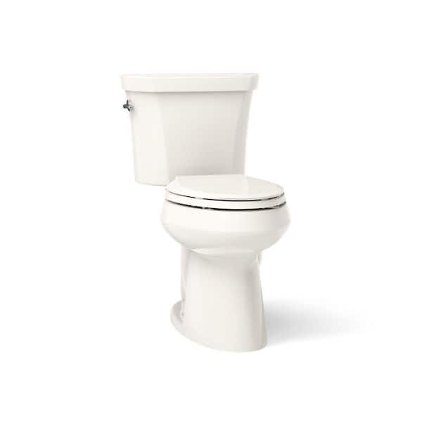 Highline 12 in. Rough In 2-Piece 1.1/1.6 GFP Dual Flush Elongated Chair Height Toilet in Biscuit, Seat Not Included