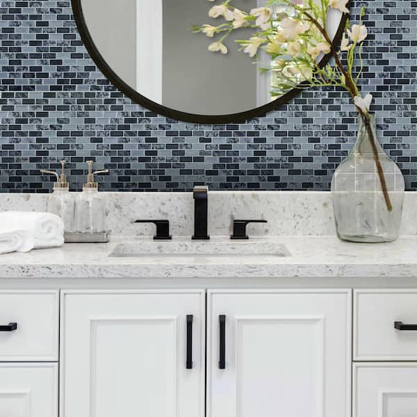 RoomMates Traditional Marble Tile Peel and Stick Backsplash RoomMates Traditional Marble Tile Peel and Stick Backsplash
