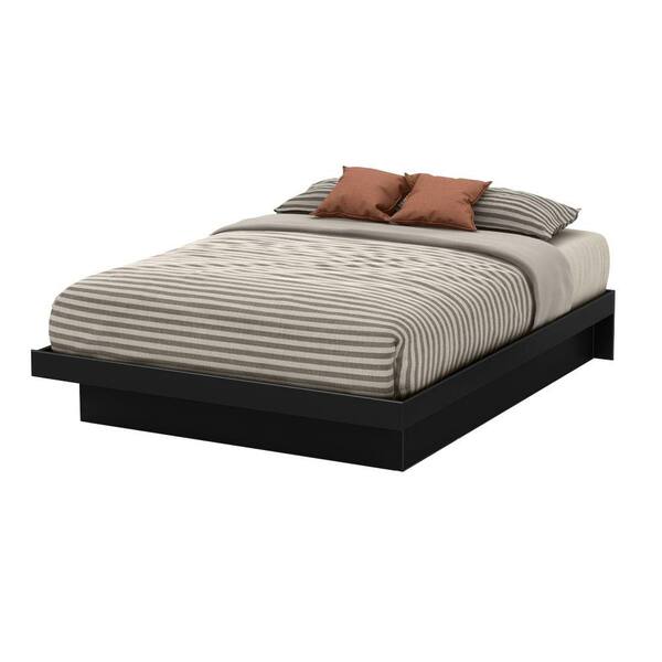 South Shore Basic Queen-Size Platform Bed in Pure Black