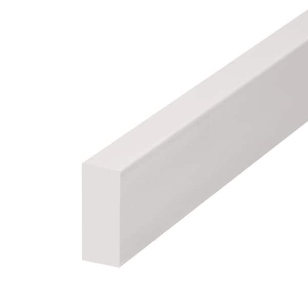5/8 in. D x 1-1/2 in. W x 8 ft. L PVC Vinyl White Trimplank Composite S4S Molding