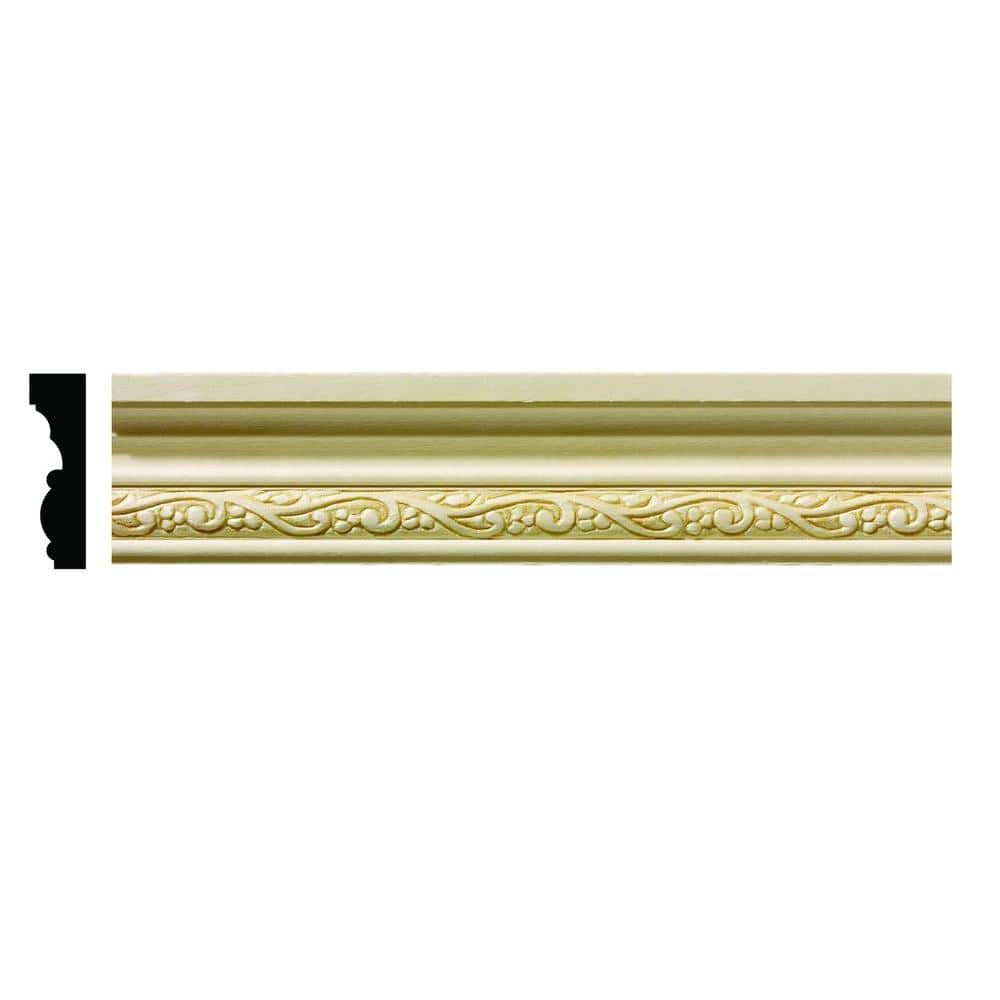 96 in. Unfinished Hardwood Decorative Chair Rail Moulding