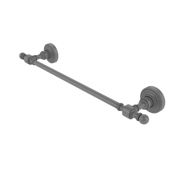 Allied Brass Retro Wave Collection 24 in. Single Towel Bar in Matte Gray