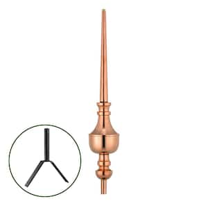27" Victoria Pure Copper Rooftop Finial with Roof Mount