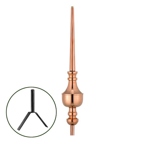 Good Directions 27" Victoria Pure Copper Rooftop Finial with Roof Mount