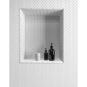 Restore Bright White Glossy 1x6 Glossy Ceramic Trim & Border Tile (1.8 sq. ft. / each)