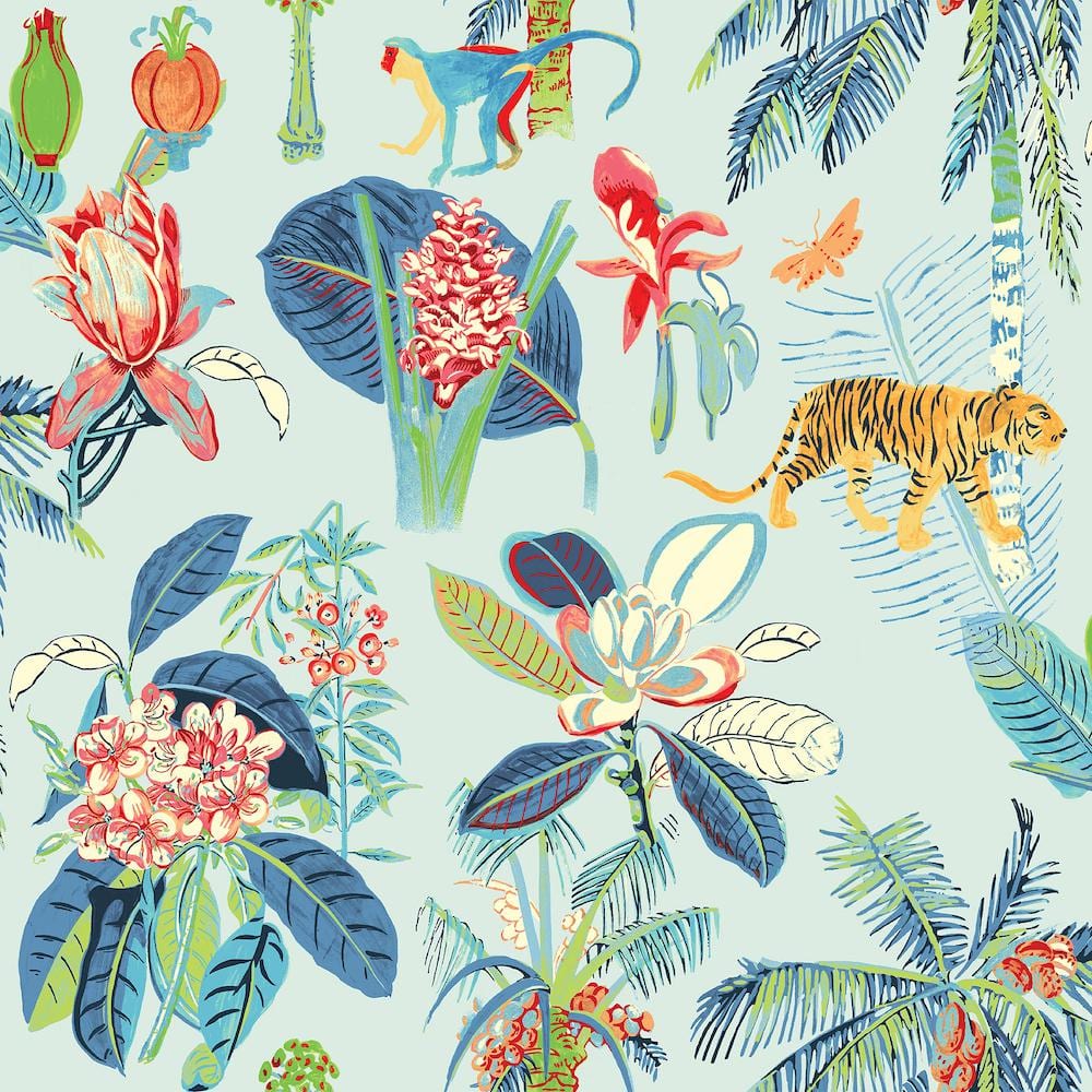 Tommy Bahama Heavenly Kingdom Aegean Vinyl Peel and Stick Wallpaper ...