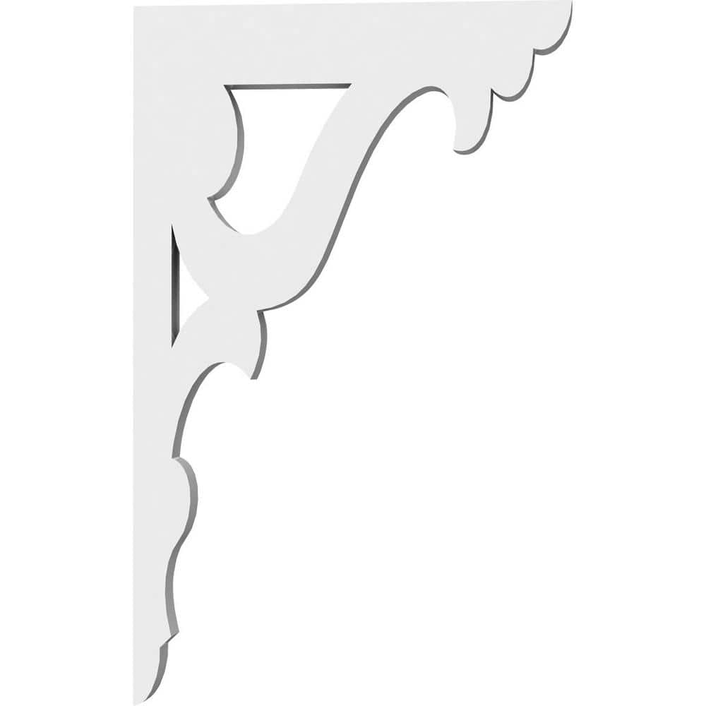 White PVC Decorative Architectural Bracket, 5" x 8"