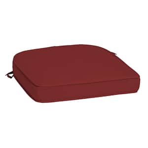 ProFoam 20 in. x 19 in. Classic Red Rounded Rectangle Outdoor Chair Cushion