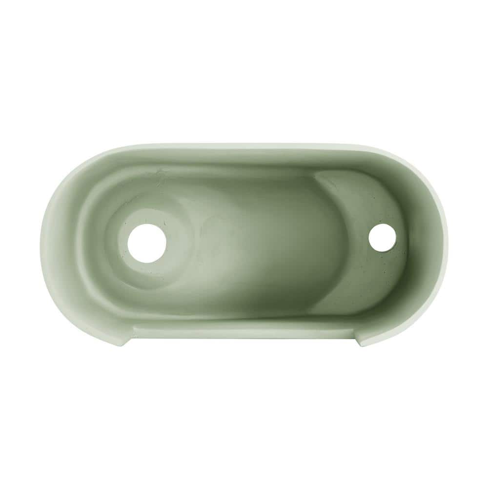 Terre Palm Green Ceramic Wall-Mount Bathroom Sink