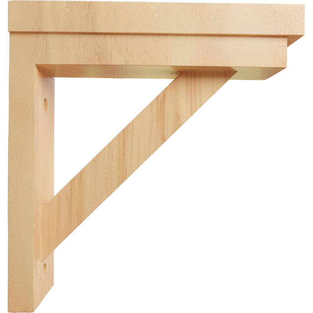 8.75" Light Brown Oak Traditional Shelf Bracket