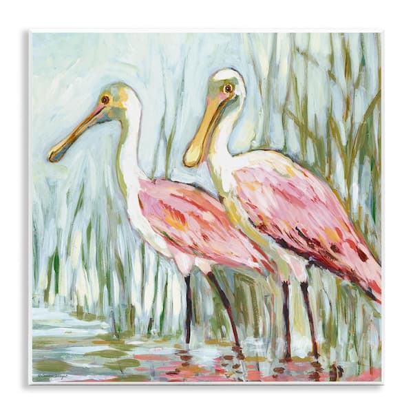 Spoonbill Birds Pair by Susan Winget 1 Piece Unframed Animal Graphic Art Print 12 in. x 12 in.