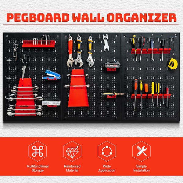  JECOMPRIS Pegboard Wall Storage 5 Sets Cup peg Board Box Craft  Supplies Component Screw pegboard Organizer Plastic Hook Workbench Pencil  Accessories pegboard Baskets Multifunction : Industrial & Scientific