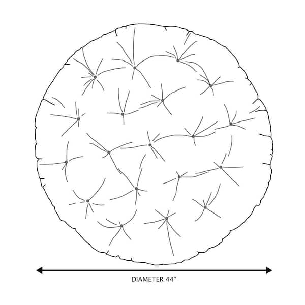 JOYSIDE 52. in. W x 4 in. H Outdoor Lounge Papasan Cushion PSCU-M22-LVD -  The Home Depot