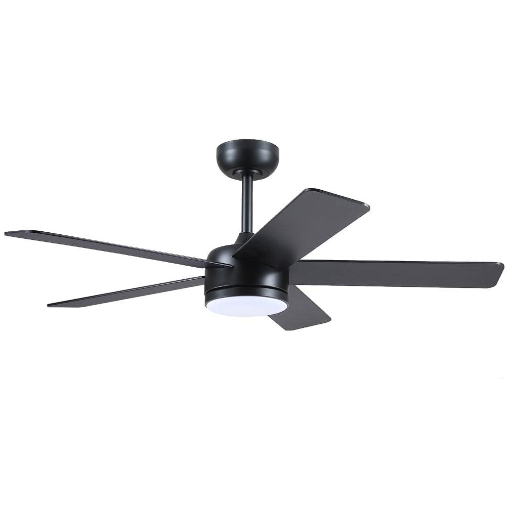 46 in. Black Ceiling Fan with Light, Industrial Design, Energy Efficient Quiet DC Motor, Dimmable LED, Remote Included. price history on PriceWatchPro