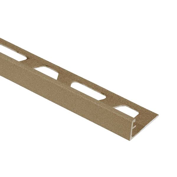 Schluter Systems Jolly Beige Textured Color-Coated Aluminum 5/16 in. x 8 ft. 2-1/2 in. Metal Tile Edging Trim