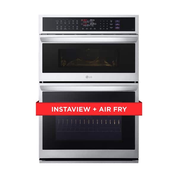 LG 6.4 cu. ft. Smart Combi Wall Oven with True Convection, InstaView, Air Fry Steam Sous Vide in PrintProof Stainless Steel