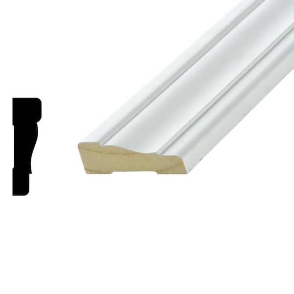 American Wood Moulding WM356 - 11/16 in. x 2-1/4 in. x 84 in. Primed Finger-Joint Pine Colonial Casing Moulding Set