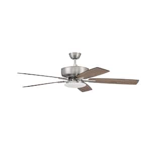 Pro Plus 52 in. Indoor Brushed Polished Nickel Ceiling Fan