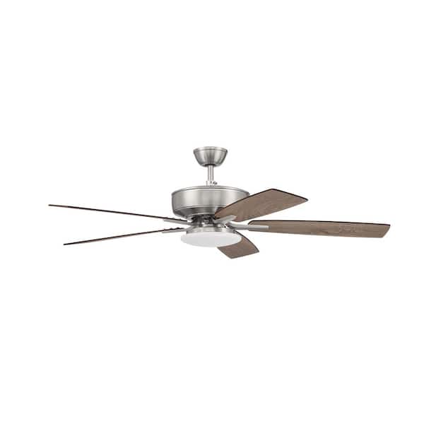 CRAFTMADE Pro Plus 52 in. Indoor Brushed Polished Nickel Ceiling Fan