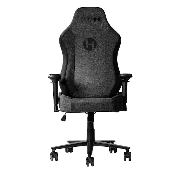 Techni Sport Fabric Reclining Gaming Chair in Black with