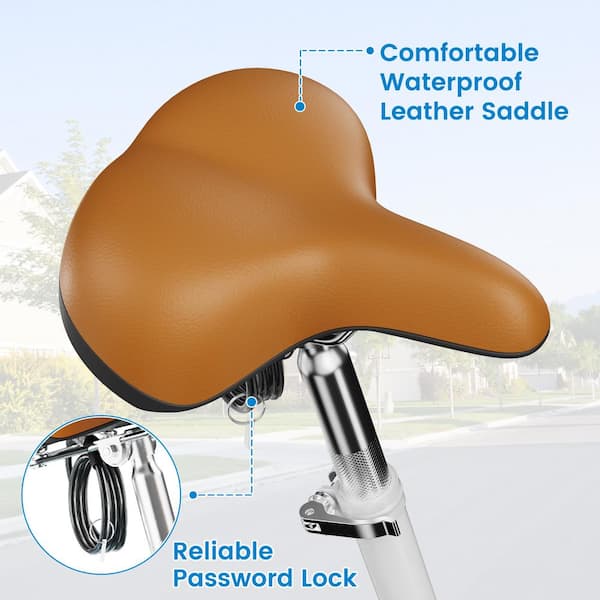 BOZTIY 2-Wheel Beach Cruiser Bike for Adult 26 in. 7 Speed Commute