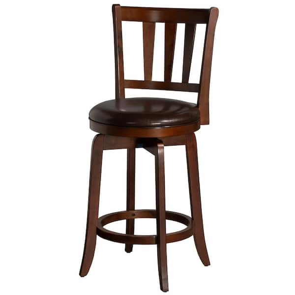 Photo 1 of Hillsdale Furniture Presque Isle Cherry Counter height (22-in to 26-in) Upholstered Swivel Bar Stool
**LOOSE HARDWARE**MISSING SOME HARDWARE**