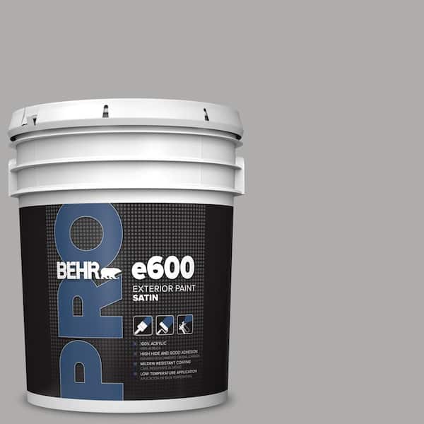 BEHR PRO 5 gal. #N520-3 Flannel Gray Satin Enamel Exterior Paint