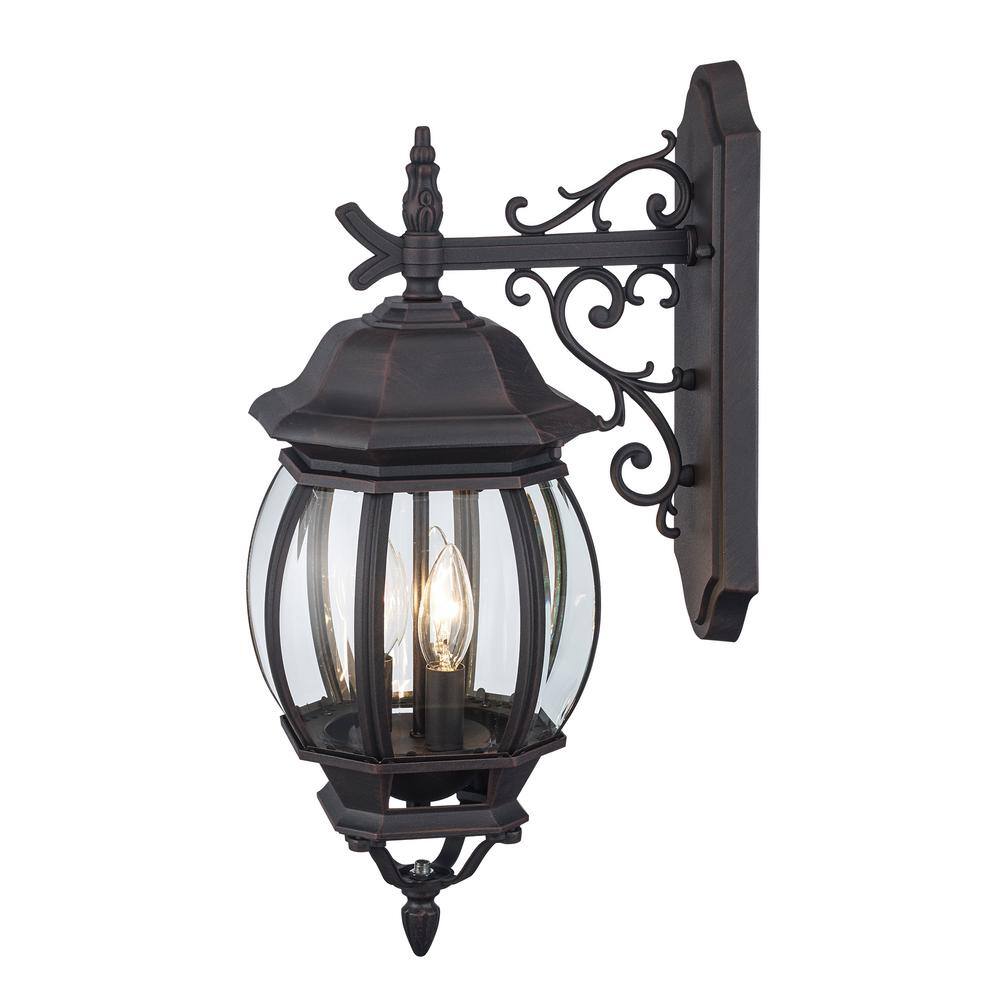 Rustic Tuscany Inspired Brown Lantern Wall Sconce