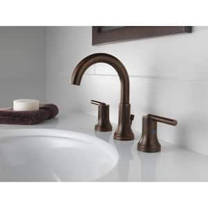 Trinsic 8 in. Widespread 2-Handle Bathroom Faucet with Metal Drain Assembly in Venetian Bronze