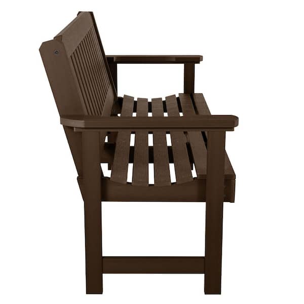 Lehigh 5 ft. 2-Person Weathered Acorn Recycled Plastic Outdoor Garden Bench