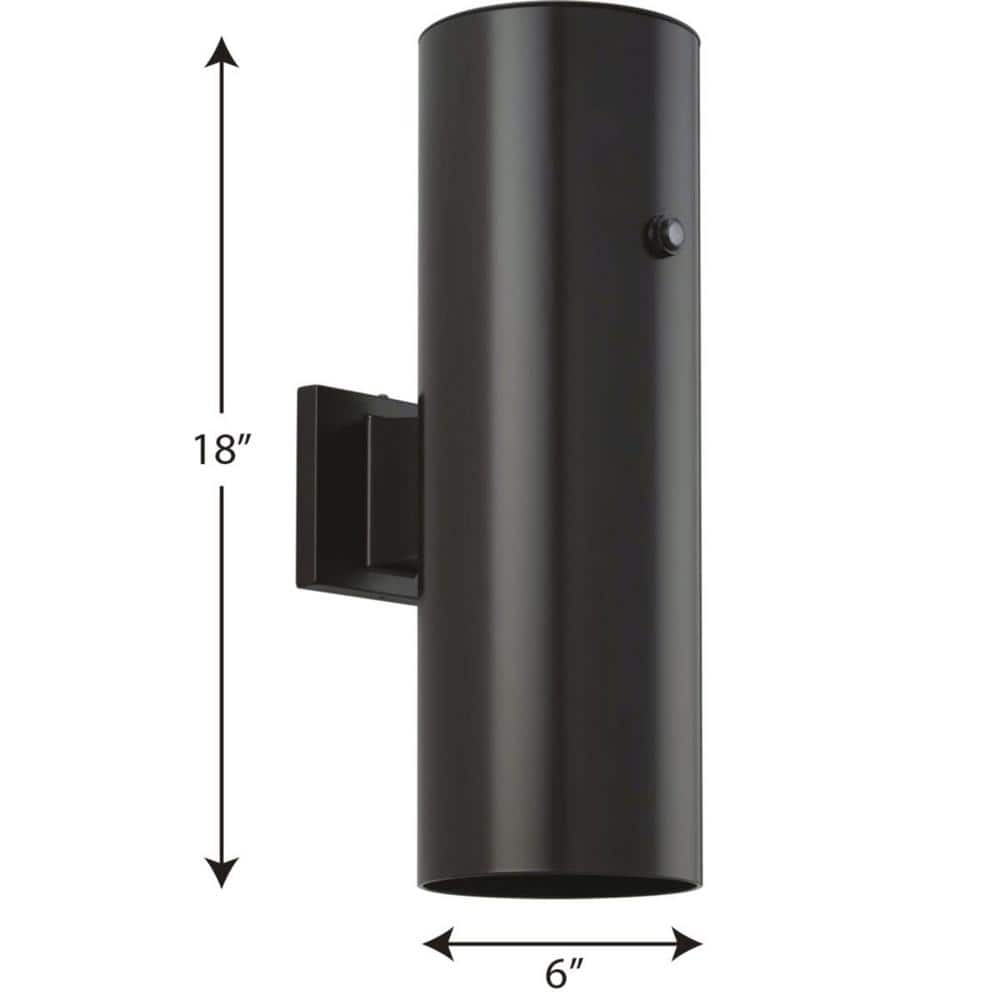 Antique Bronze 18" LED Outdoor Cylinder Wall Sconce