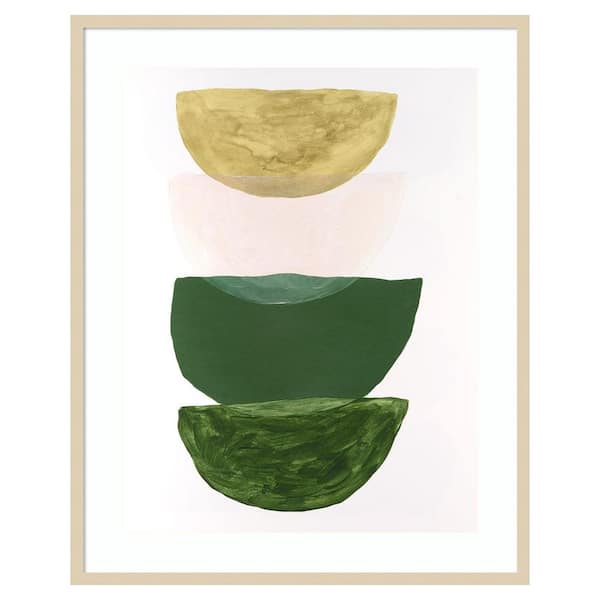 Amanti Art Living Spectrum IV by Michael Willett 33 in. W x 41 in. H. Wood Framed Wall Art Print Framed in Brown