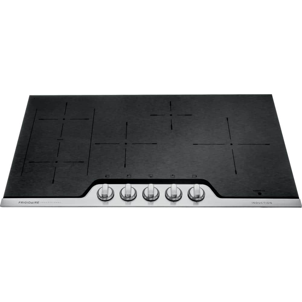 Professional 36 in. 5 Element Induction Cooktop in Stainless Steel with Bridge